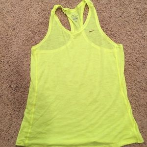 Nike Neon Dri-Fit Racer Back Tank Top Size Large